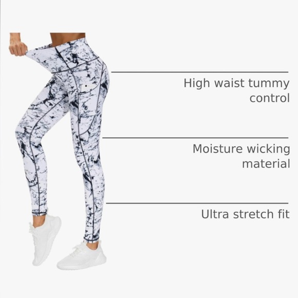 YOGA PANTS | MARBLE PRINT - Picture 6 of 7